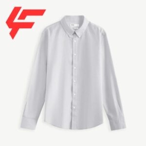 Gray long sleeve button down oxford shirt - Smartshirt
