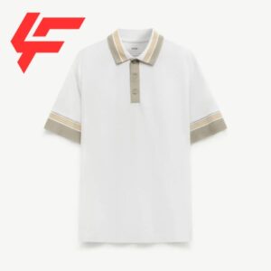Men's polo shirt with ribbed regular form