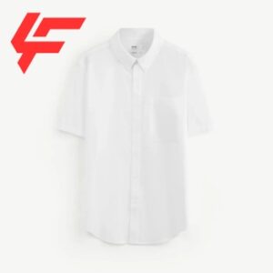 White short sleeve fitted oxford shirt - Smartshirt