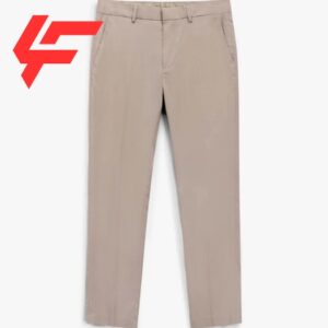 Slim crop striped fabric pants