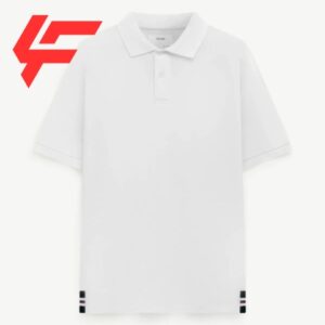 Men's polo shirt with ribbed side panels, fitted form